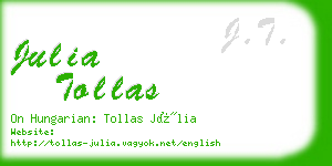 julia tollas business card